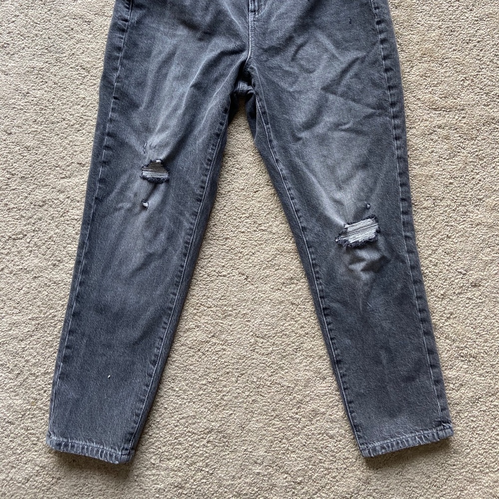 Faded Black Ripped Mom Jeans - Picture 3 of 3